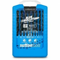 SUTTON 1-10mm Metric HSS-Blue Jobber Drill Bit Set - BLUE BULLET - 19 Piece