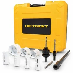 DETROIT 19-57mm Bi-Metal Cobalt Holesaw Set For Plumbers - 11 Piece HSS11PCPLSAB