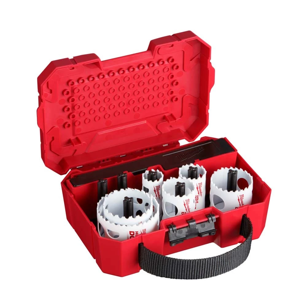 MILWAUKEE 22-64mm Bi-Metal Cobalt Holesaw Set For Electricians & GENERAL Purpose - HOLEDOZER - 10 Piece