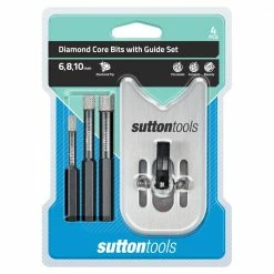 SUTTON 6-10mm Diamond Grit Holesaw Bit Set W. Guide - 4 Piece