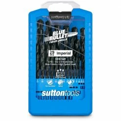 SUTTON 1/16-1/2inch Imperial HSS-Blue Jobber Drill Bit Set - BLUE BULLET - 29 Piece