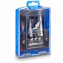 SUTTON 4-12mm, 4-20mm, 4-30mm HSS Spiral Step Drill Set - 3 Piece