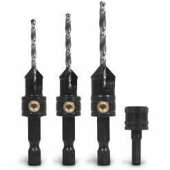 SNAPPY TOOLS 7/64-9/64inch HSS Drill & Countersink Set For Wood - 4 Piece