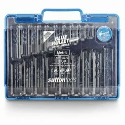 SUTTON 1-10mm Metric HSS-Blue Jobber Drill Bit Set - BLUE BULLET - 101 Piece