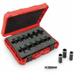 MILWAUKEE 5.5-15mm 1/4inch-Drive Impact Socket Set - SHOCKWAVE - 12 Piece