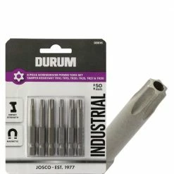 DURUM TR10-TR30 X 50mm Torx Security Power Screwdriver Bits - 6 Piece