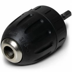 DETROIT 10mm Keyless Chuck W. 1/4-Hex Quick-Change Adaptor