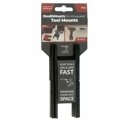 STEALTHMOUNTS Milwaukee M18 Tool Mounts Black - 4 Piece TMMW18BLK4