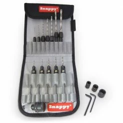 SNAPPY TOOLS 1/4-Hex Quick-Change HSS Jobber Drill Bit & Countersink Set - 25 Piece